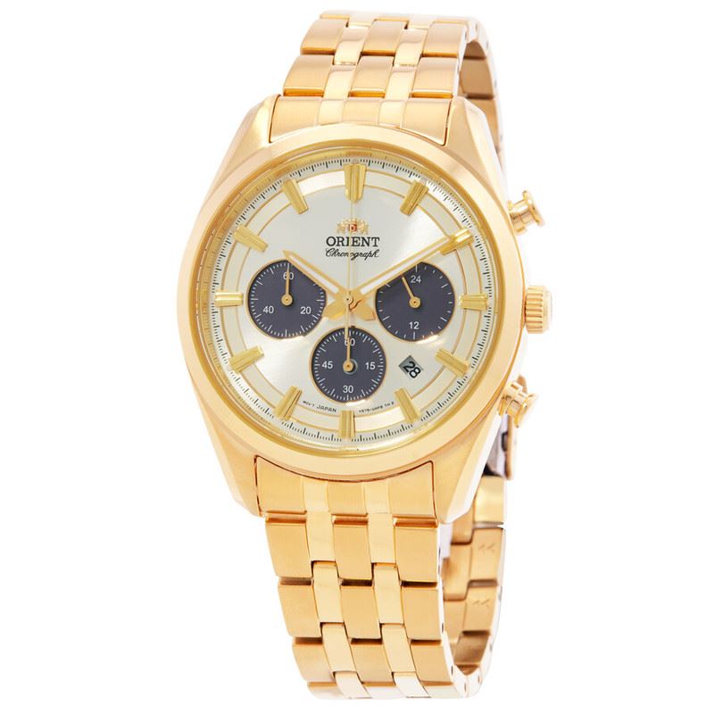 Orient Contemporary Solar Cronógrafo Esfera Champagne Acero Inoxidable RA-TX0301G
